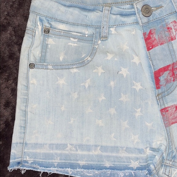 ChiQle Denim Architect Flag Shorts - Picture 5 of 6